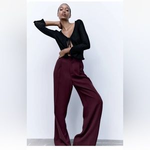 Zara High-waisted full length trousers NWT